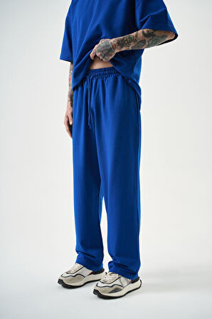 Erkek Basic Baggy Eşofman Altı Saks
