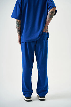 Erkek Basic Baggy Eşofman Altı Saks