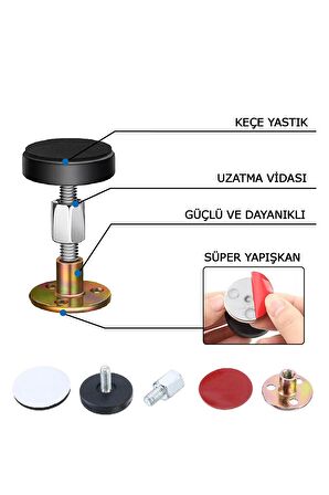  Yatak Başlığı Sabitleyici Ses Önleyici Eşya Sabitleme Aparatı 2 Adet 