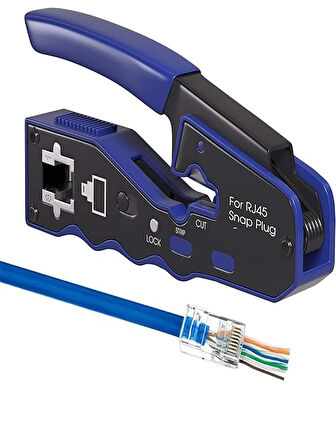 RJ45 EZ Kesme Sıkma Pensesi Aleti Taşınabilir Dayanıklı ve Kullanışlı Kablo Kesici