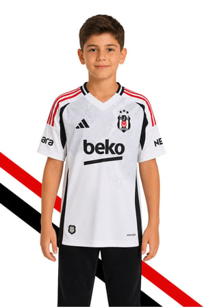 ADİDAS BJK BEYAZ ÇOCUK FORMA BJK 3 JSY Y  UV KUTU HEDİYELİ