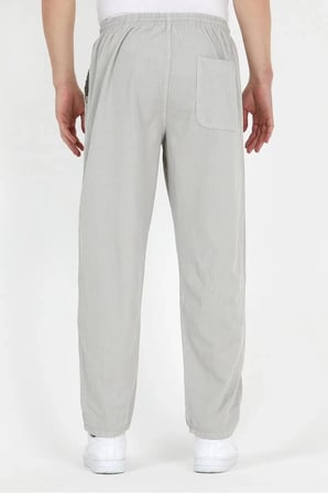 Unisex Ince Yazlık Beli Lastikli Kordonlu Keten %100 Pamuklu Kumaş Pantolon Pijama