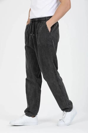 Unisex Ince Yazlık Beli Lastikli Kordonlu Keten %100 Pamuklu Kumaş Pantolon Pijama