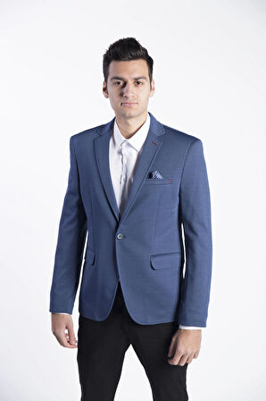 Sposo 5108 Dar Kalıp Yarım Astarlı Siyah Erkek Blazer Ceket