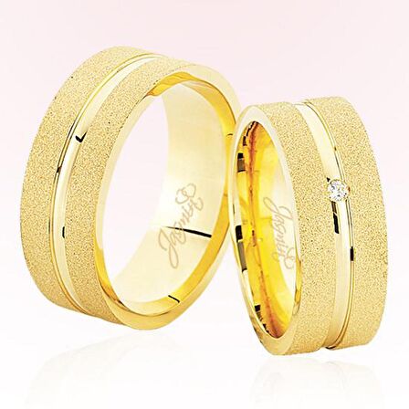 Sarı Şeritli Altın Alyans 5108