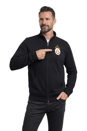 Galatasaray Orijinal Lisanslı 5 Yıldızlı Siyah Balıkçı Yaka Sweat Lazer Kutu Hediyeli