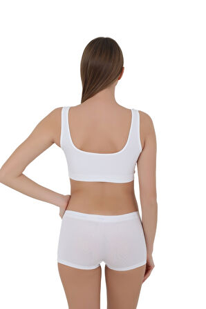 Kadın Mikro Fiber Kısa Boxer - 3'lü Özel Paket (Siyah, Beyaz, Ten Renk)