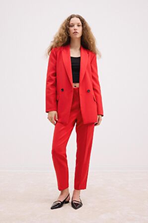 Oversize Fit Ceket Yaka Blazer Ceket