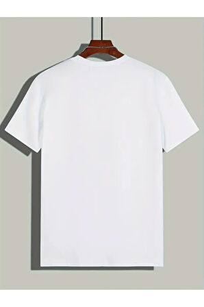 Unisex Pamuklu Wake Up Ön Baskılı Tasarım Tshirt