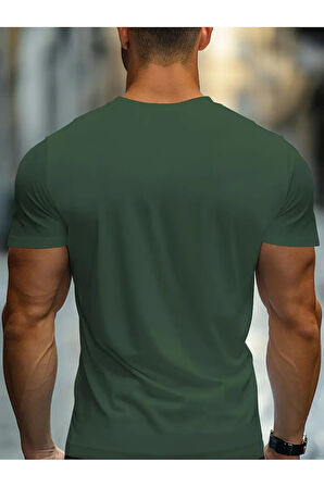 Unisex Pamuklu Wake Up Ön Baskılı Tasarım Tshirt