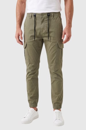 RizzUP Erkek Slim Fit Likralı Açık Yeşil Kargo Jogger Pantolon – İpli Bel Lastikli Paça 1601569