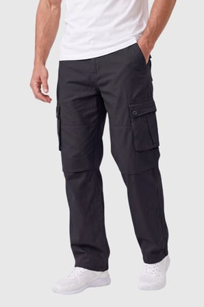 RizzUP Erkek Relaxed Fit Bol Kesim Likralı Lacivert Outdoor Kargo Pantolon – Çok Cepli Geniş Paça 1705421