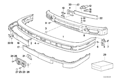 BMW E30 E36 E38 E39 E46 E53 E60 TAMPON KLİPSİ 5 ADET 51111964186