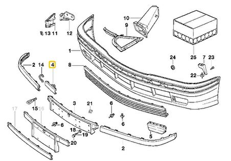 BMW E36 ÖN TAMPON ÇEKİ KAPAĞI PÜTÜRLÜ OEM NO 51118146078