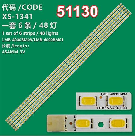 WKSET-6130 34889X6 LMB-4000BM01 6 ADET LED BAR