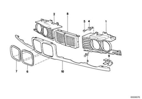 BMW E34 PANJUR SAĞ 1994-1995 51138148312