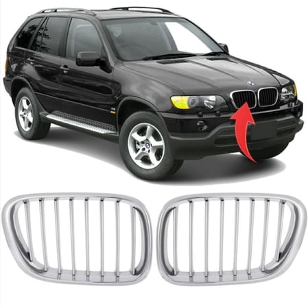 Bmw X5 E53 2000-2003 Ön Panjur Set Krom 51138250051/52