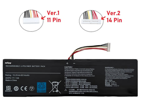 Gigabyte Aero 15S OLED XB Batarya Pil RETRO V1 (11 Pin)