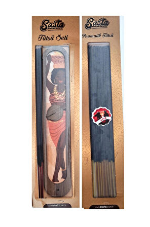 Sasta Aromatik Tütsü Seti İkili Paket (Halı deseni ve Paris)