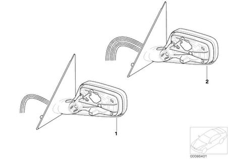 KOMPLE AYNA E65/E66 51167190161