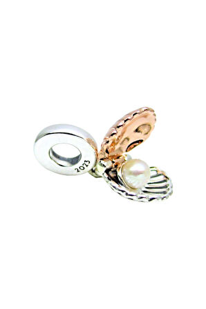 Açılabilir Deniz Kabuğu ve İnci Charm | 925 Ayar Gümüş