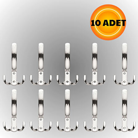 Uzun Noktalı Metal Askı Şık Portmanto Askılık Dolap Mobilya Askısı (vidalar Dahil)(10 ADET)