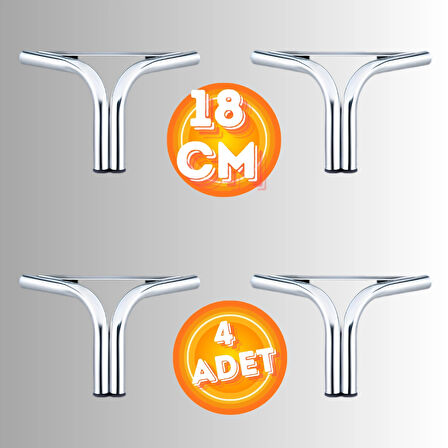 18 CM METAL MAGNOLİA KOLTUK AYAĞI MOBİLYA AYAĞI ÜNİTE AYAĞI KONSOL AYAĞI PUF BERJER AYAĞI (4 ADET)