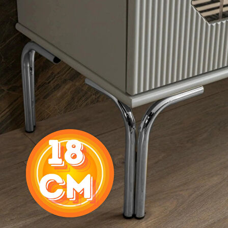 18 CM METAL MAGNOLİA KOLTUK AYAĞI MOBİLYA AYAĞI ÜNİTE AYAĞI KONSOL AYAĞI PUF BERJER AYAĞI (4 ADET)