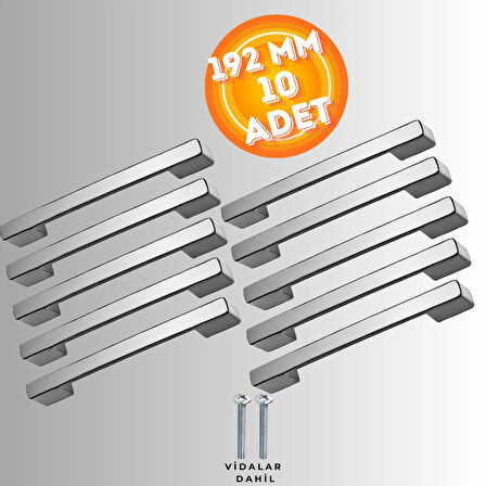 Köprü Kulp Dolap Çekmece Kulbu Metal Kulp 192 MM ( 10 ADET )