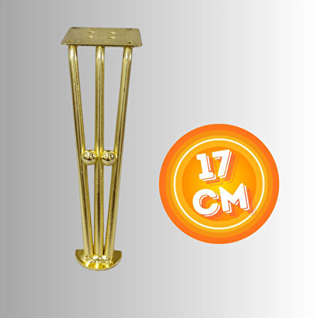 17 CM METAL BONCUKLU KOLTUK AYAĞI MOBİLYA AYAĞI ÜNİTE AYAĞI KONSOL AYAĞI PUF BERJER AYAĞI
