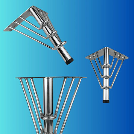 15 CM METAL 3 TELLİ KOLTUK AYAĞI MOBİLYA AYAĞI ÜNİTE AYAĞI KONSOL AYAĞI PUF BERJER AYAĞI
