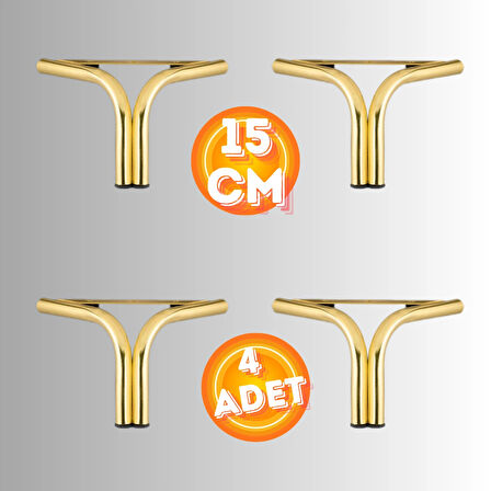 15 CM METAL MAGNOLİA KOLTUK AYAĞI MOBİLYA AYAĞI ÜNİTE AYAĞI KONSOL AYAĞI PUF BERJER AYAĞI (4 ADET)