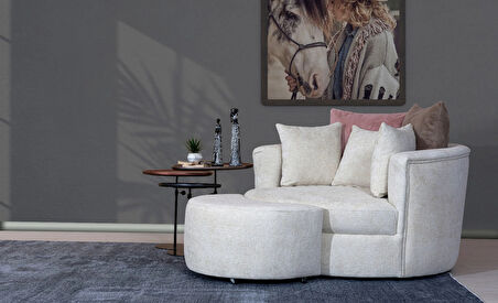 AY DİNLENME KOLTUK ( BERJER & HAREKETLİ PUF DAHİL ) DİNLENME BERJER SETİ