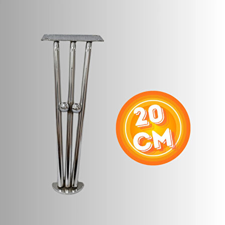 20 CM METAL BONCUKLU KOLTUK AYAĞI MOBİLYA AYAĞI ÜNİTE AYAĞI KONSOL AYAĞI PUF BERJER AYAĞI (4ADET)