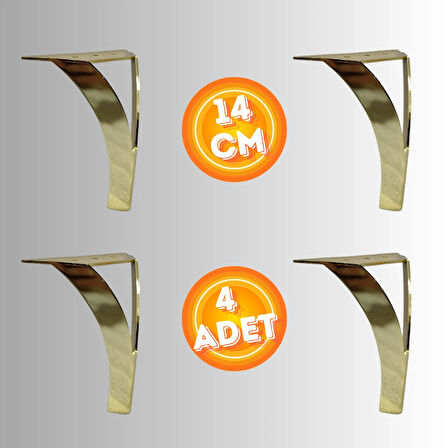 14 CM METAL DAMLA KOLTUK AYAĞI MOBİLYA AYAĞI ÜNİTE AYAĞI KONSOL AYAĞI PUF BERJER AYAĞI ( 4 ADET )