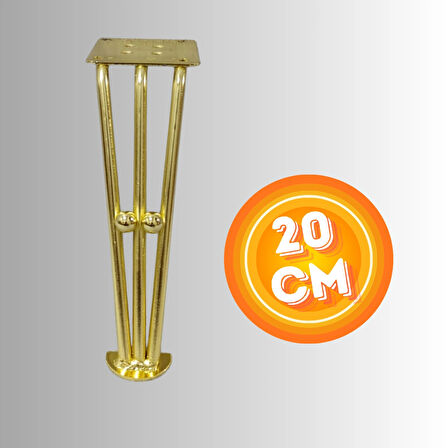 20 CM METAL BONCUKLU KOLTUK AYAĞI MOBİLYA AYAĞI ÜNİTE AYAĞI KONSOL AYAĞI PUF BERJER AYAĞI (4ADET)
