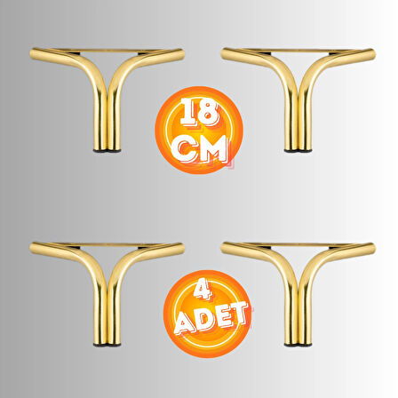 18 CM METAL MAGNOLİA KOLTUK AYAĞI MOBİLYA AYAĞI ÜNİTE AYAĞI KONSOL AYAĞI PUF BERJER AYAĞI (4 ADET)