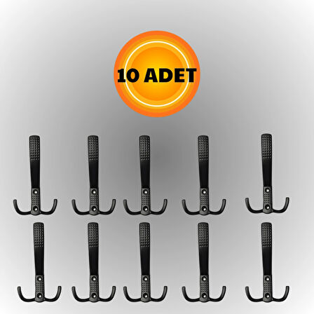 Uzun Noktalı Metal Askı Şık Portmanto Askılık Dolap Mobilya Askısı (vidalar Dahil)(10 ADET)