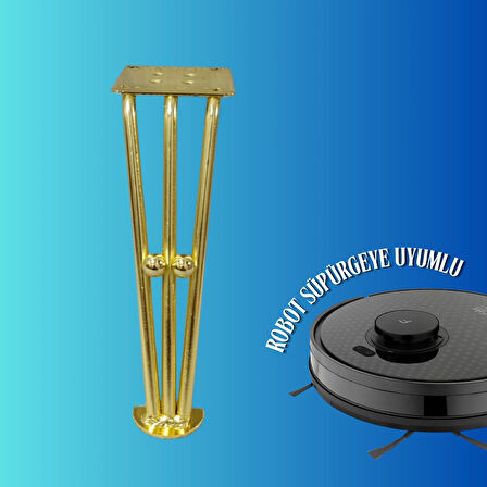 17 CM METAL BONCUKLU KOLTUK AYAĞI MOBİLYA AYAĞI ÜNİTE AYAĞI KONSOL AYAĞI PUF BERJER AYAĞI (4ADET)