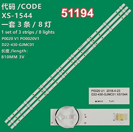 WKSET-6194 36389X3 P0020 V1 D22-430-GJMC01 3 ADET LED BAR