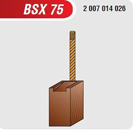 BSX75 12V MARŞ KÖMÜRÜ  FORD OPEL MERCEDES FIAT GURGEL VW YANMAR LADA TIETE  7×10X18  (BOSCH TİPİ)