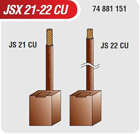 JSX21-22CU 12V MARŞ KÖMÜRÜ TOFAŞ FIAT DOBLO TRANSIT RENAULT 9-11 PEUGEOT 6×13X17,5 FIAT TİPİ