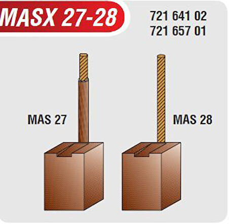 MASX27-28 24V MARŞ KÖMÜRÜ ISUZU FIAT IVECO  BSX-71 MUADİLİ 24V 9×16X23 MAKO MAGNETI MARELLI TİPİ