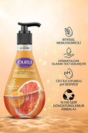 Organik Içerikli Mandalina & Greyfurt Sıvı Sabun 3x500ml