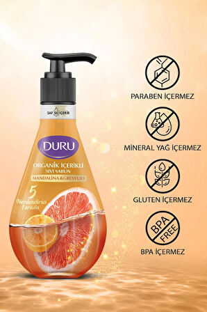 Organik Içerikli Mandalina & Greyfurt Sıvı Sabun 3x500ml