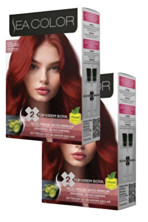 Sea Color 55/46 Saç Boyası Amazon Kızılı 100 ml x 2 Kutu