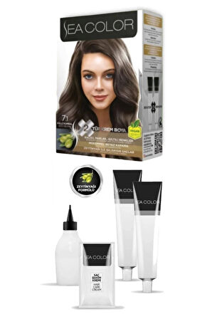 Sea Color 7/1 Saç Boyası Küllü Kumral 100 ml x 2 Kutu