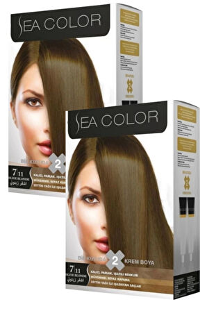 Sea Color 7/11 Saç Boyası Yoğun Küllü Kumral 100 ml x 2 Kutu