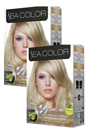 Sea Color 0/1 Platin Sarı Saç Boyası 100 ml x 2 Kutu