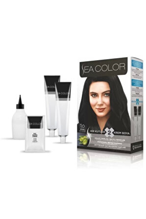 Sea Color 1/0 Siyah Saç Boyası 100 ml x 2 Kutu